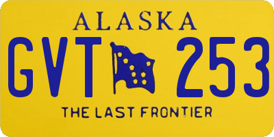 AK license plate GVT253