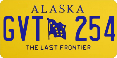 AK license plate GVT254