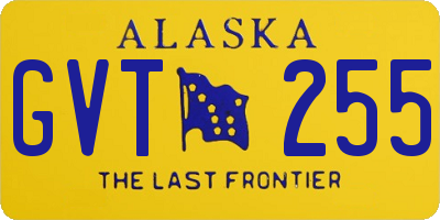 AK license plate GVT255