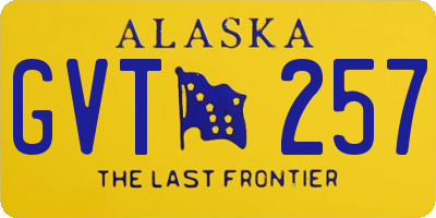 AK license plate GVT257