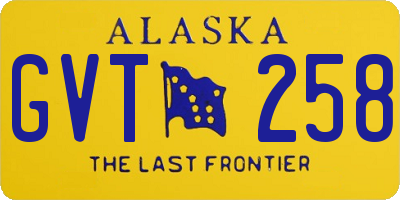 AK license plate GVT258