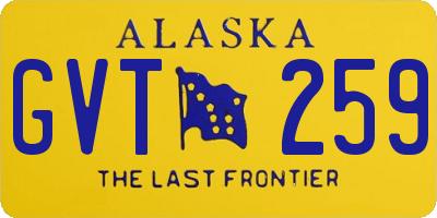 AK license plate GVT259