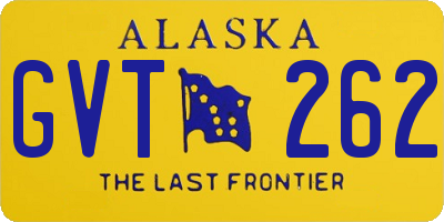 AK license plate GVT262