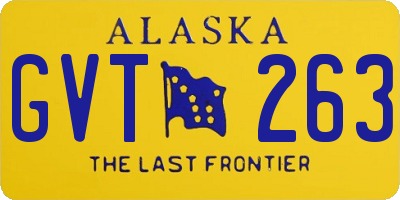 AK license plate GVT263