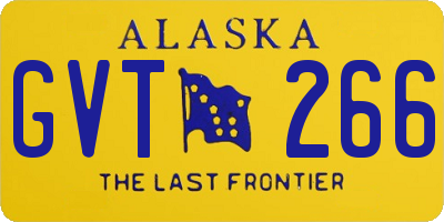 AK license plate GVT266