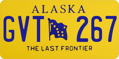 AK license plate GVT267