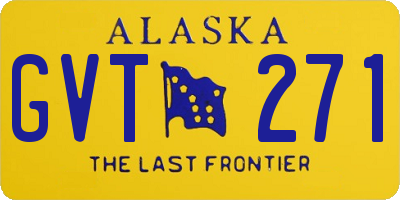 AK license plate GVT271