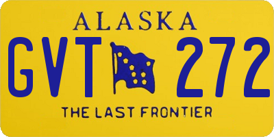 AK license plate GVT272