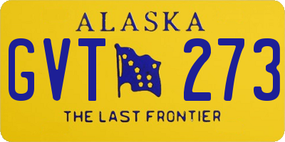 AK license plate GVT273