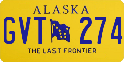 AK license plate GVT274