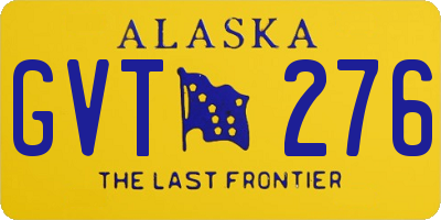 AK license plate GVT276