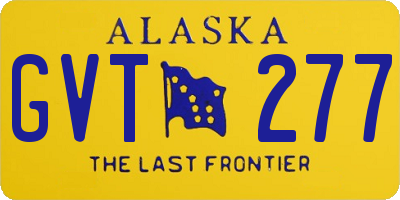 AK license plate GVT277