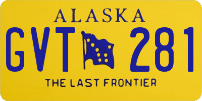 AK license plate GVT281