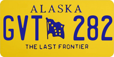 AK license plate GVT282