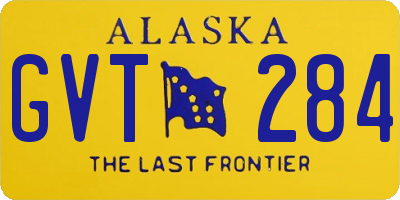 AK license plate GVT284