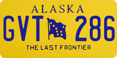 AK license plate GVT286