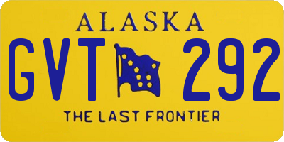 AK license plate GVT292