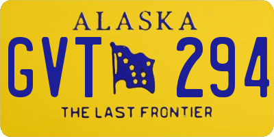 AK license plate GVT294