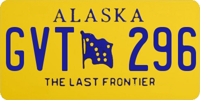 AK license plate GVT296