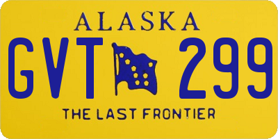 AK license plate GVT299