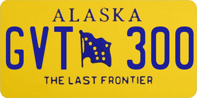 AK license plate GVT300