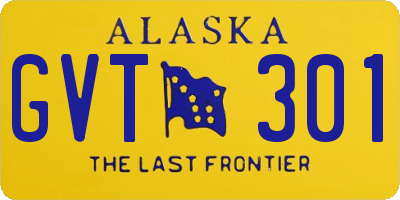 AK license plate GVT301