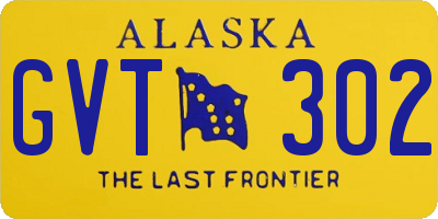 AK license plate GVT302