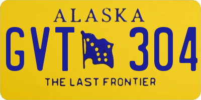 AK license plate GVT304