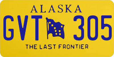 AK license plate GVT305