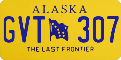 AK license plate GVT307