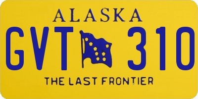 AK license plate GVT310