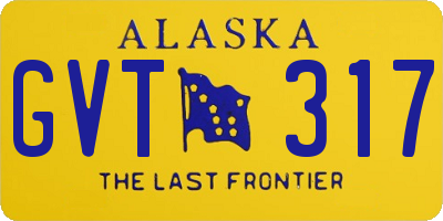 AK license plate GVT317