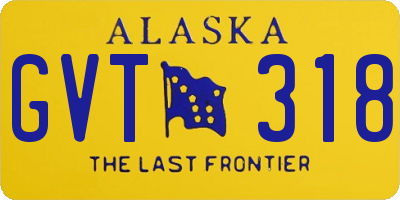 AK license plate GVT318