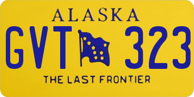 AK license plate GVT323