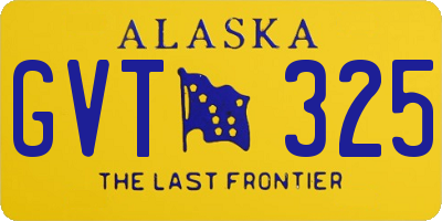 AK license plate GVT325