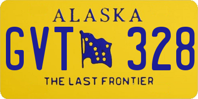 AK license plate GVT328