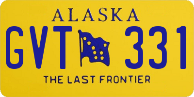 AK license plate GVT331