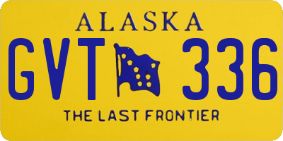 AK license plate GVT336