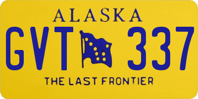 AK license plate GVT337