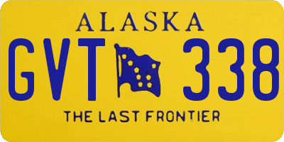 AK license plate GVT338