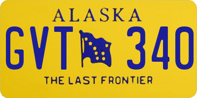 AK license plate GVT340