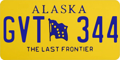 AK license plate GVT344