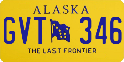 AK license plate GVT346