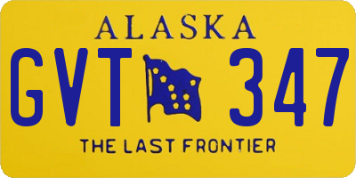 AK license plate GVT347