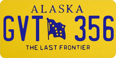 AK license plate GVT356