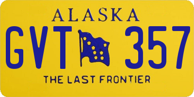 AK license plate GVT357