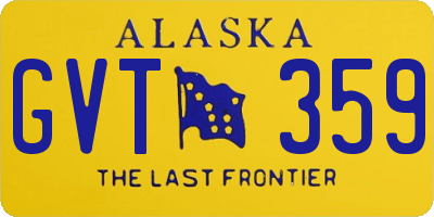 AK license plate GVT359