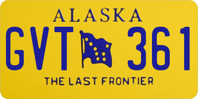 AK license plate GVT361