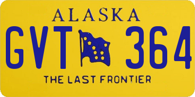 AK license plate GVT364