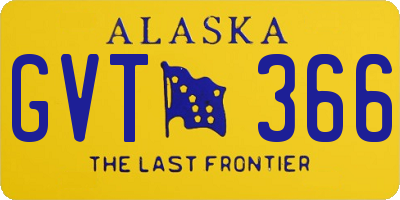 AK license plate GVT366